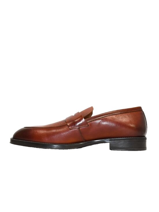 New! Magnanni Penny Loafer Shoes Cognac Size 9.5 US DD533 26219